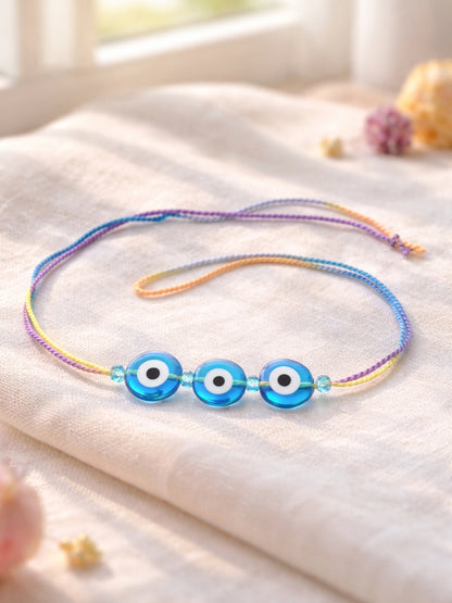 Triple Evil Eye Bracelet Rakhi For Bhai Bhaiya Bro