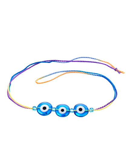 Triple Evil Eye Bracelet Rakhi For Bhai Bhaiya Bro
