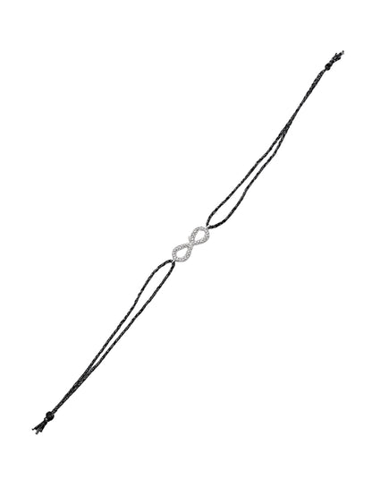 Silver Infinity Bracelet Rakhi For Bhai Bhaiya Bro
