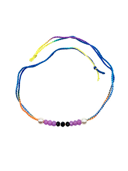 Beaded Pearl Rakhi Bracelet For Bhai Bhaiya Bro Gift