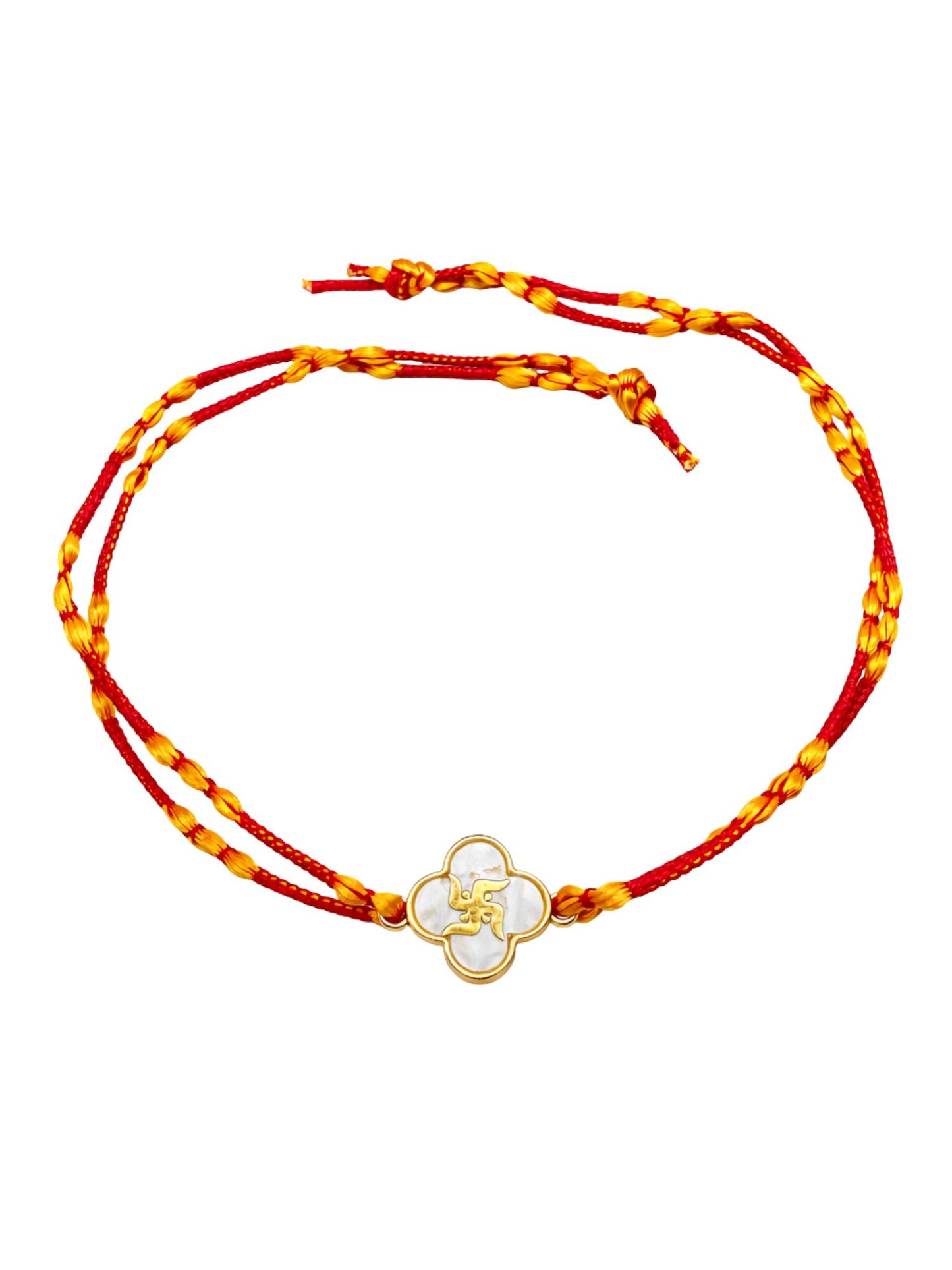 (Set of 3) Om Swastik Charm Rakhi Bracelet For Bhaiya Bro