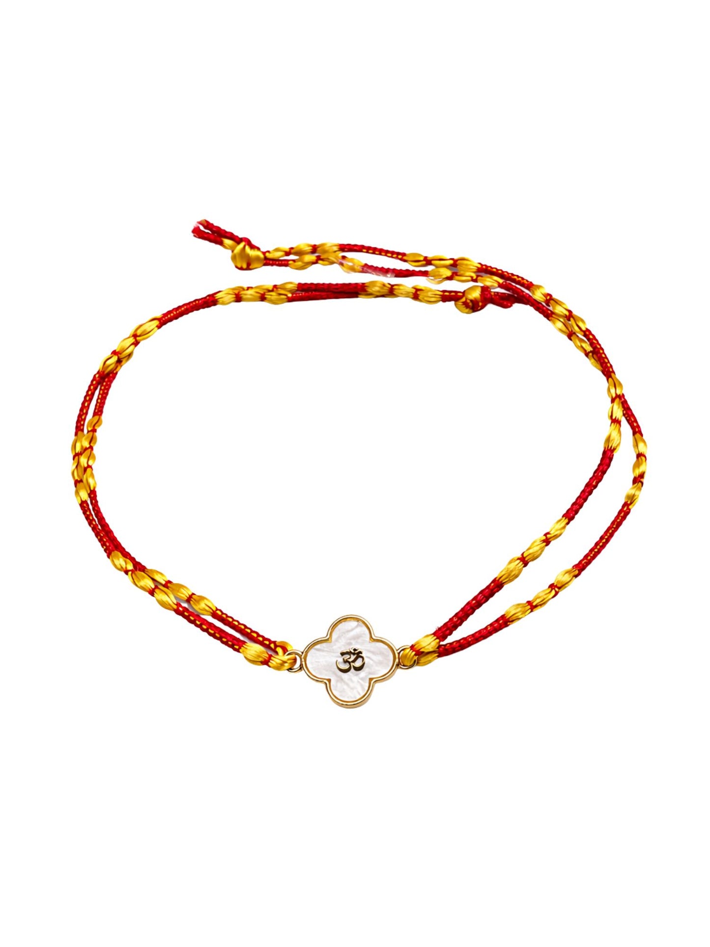 (Set of 3) Om Swastik Charm Rakhi Bracelet For Bhaiya Bro