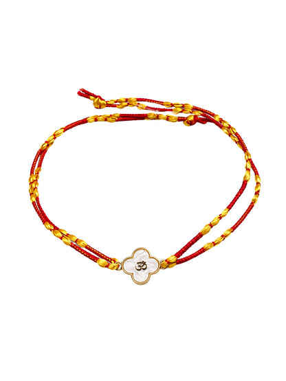 (Set of 3) Om Swastik Charm Rakhi Bracelet For Bhaiya Bro