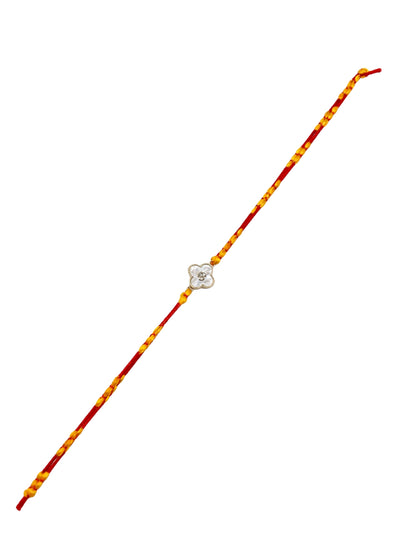 Gold Om Charm Rakhi Bracelet For Bhai Bhaiya Bro Gift