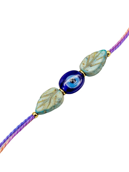 Evil Eye Leaf Kids Rakhi Bracelet For Bhai Bhaiya Bro