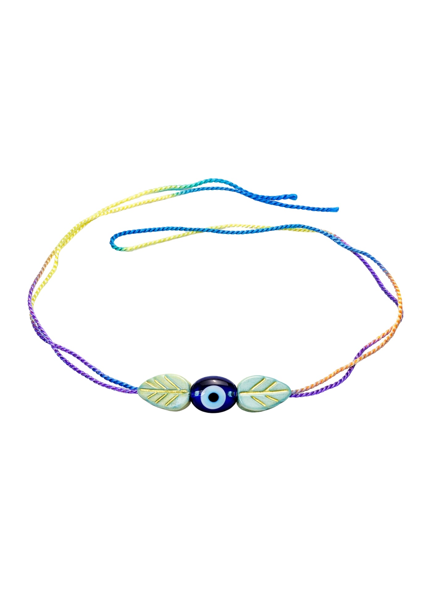 Evil Eye Leaf Kids Rakhi Bracelet For Bhai Bhaiya Bro