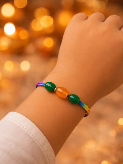 Stone Kids Rakhi Bracelet For Bhai Bhaiya Bro Gift