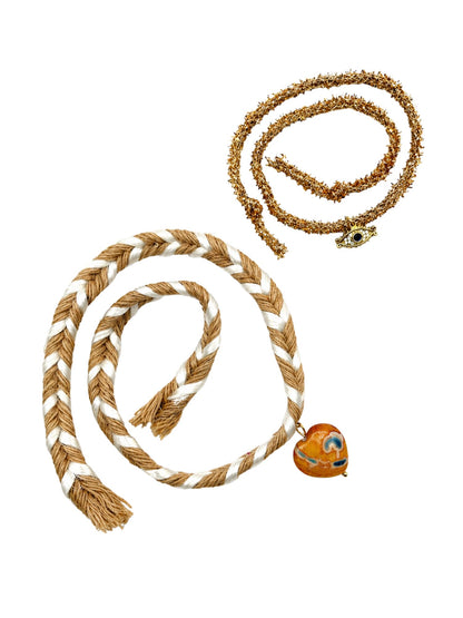 (Set of 2) Evil Eye Natural Stone Bracelet For Bhaiya Bro
