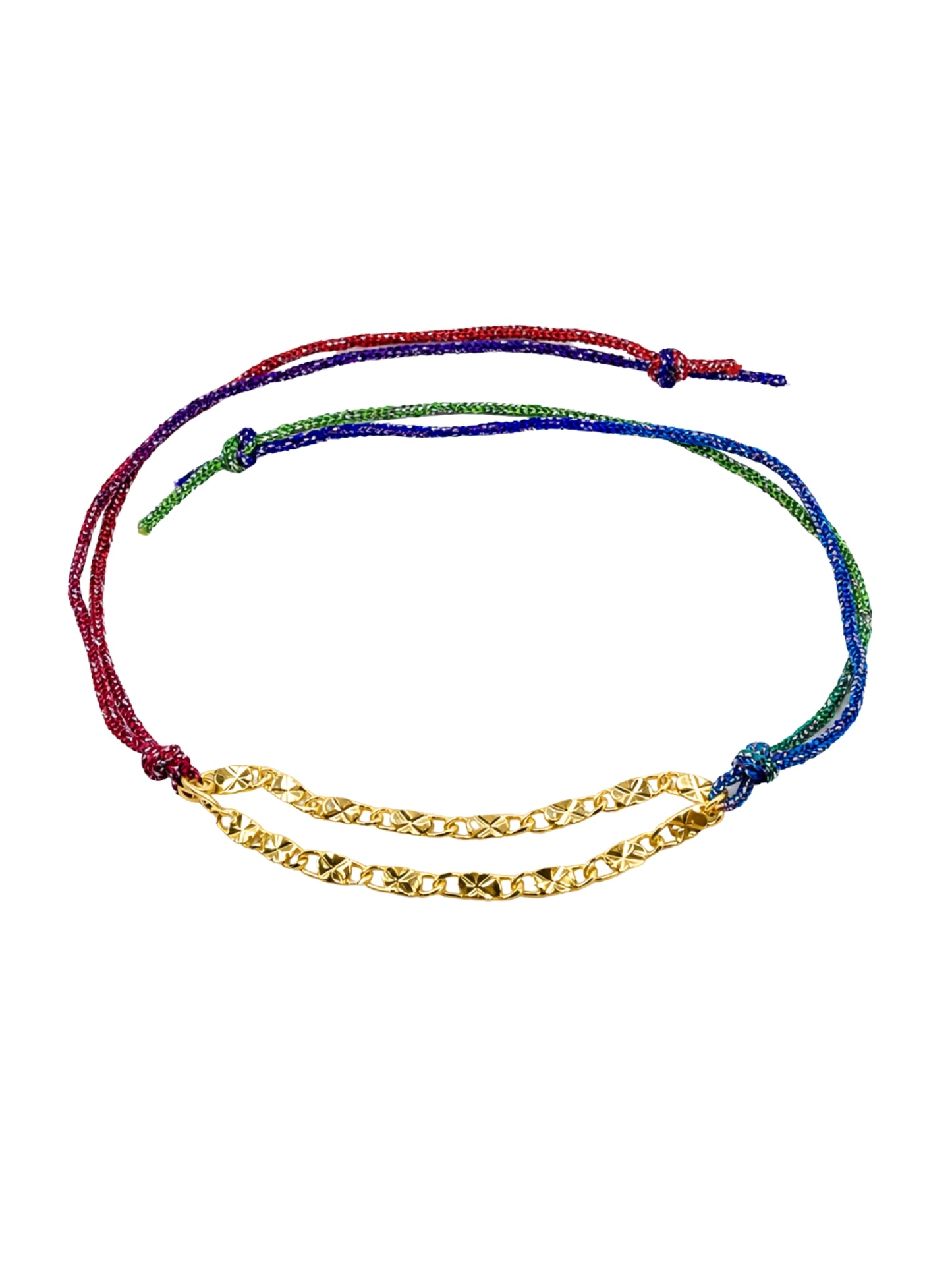 Gold Plated Double Chain Bracelet Rakhi For Bhai Bhaiya Bro