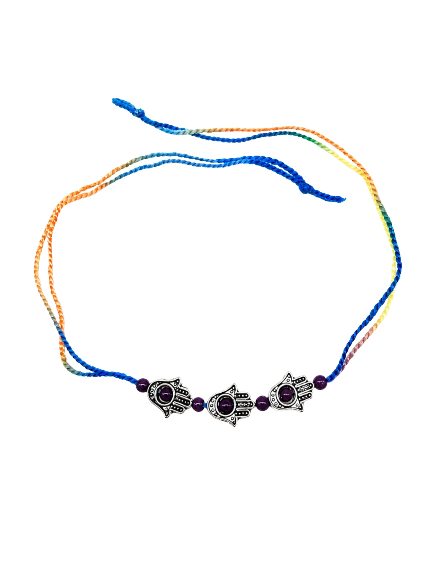 Blue Evil Eye Hamsa Rakhi Bracelet For Bhai Bhaiya Bro
