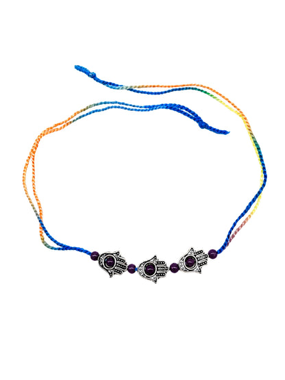 Blue Evil Eye Hamsa Rakhi Bracelet For Bhai Bhaiya Bro