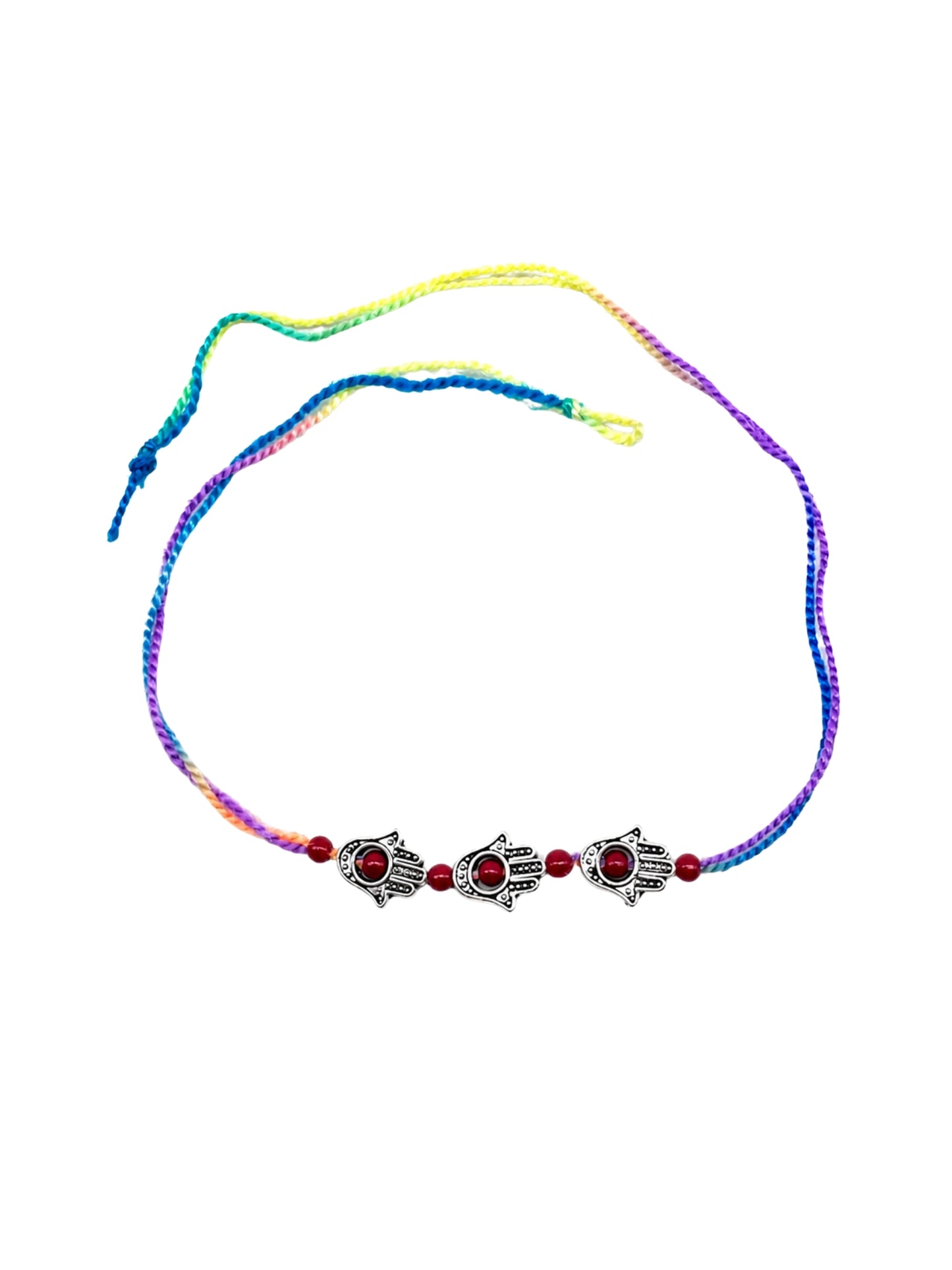 Red Evil Eye Hamsa Hand Rakhi Bracelet For Bhai Bro