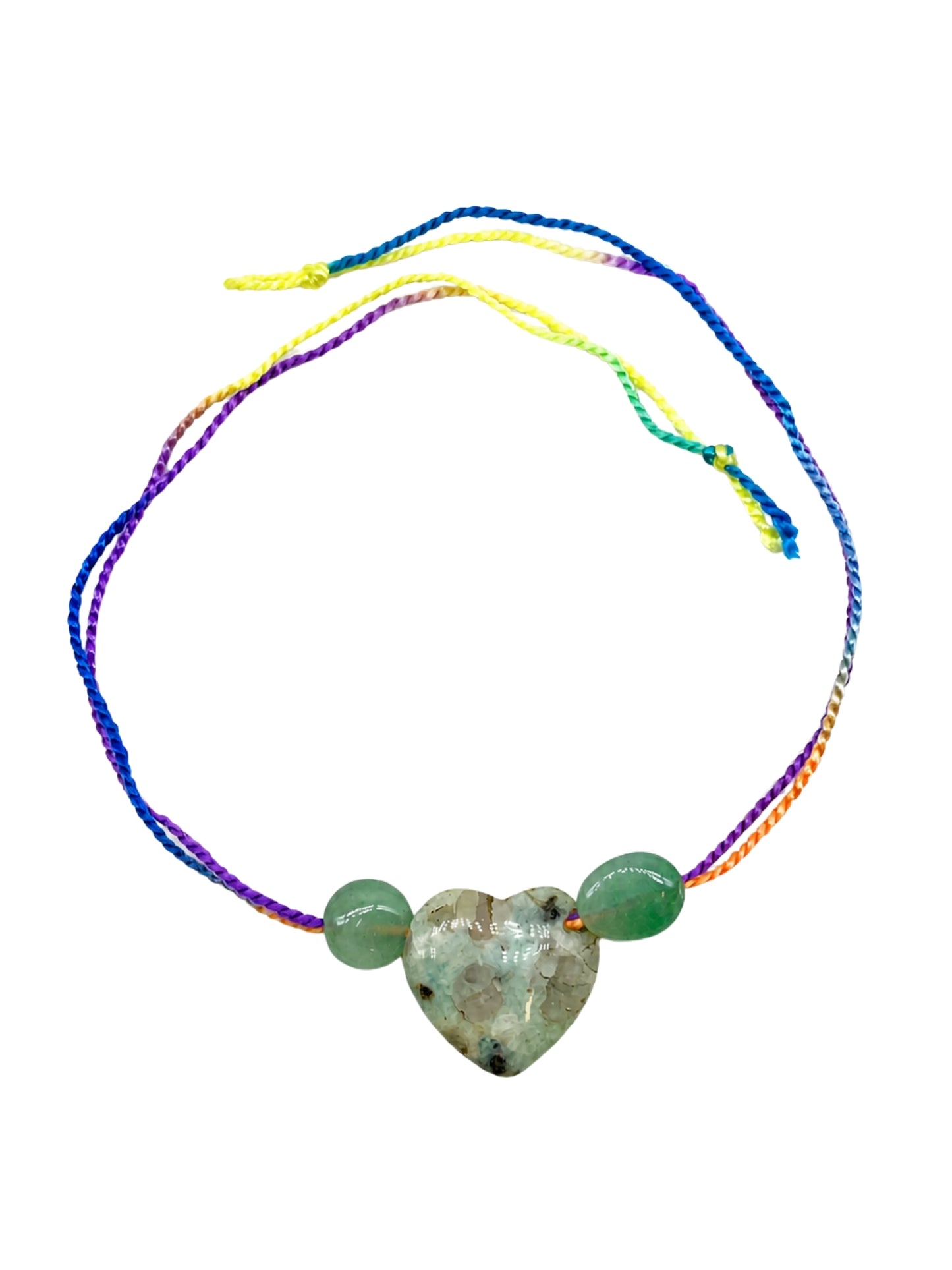 Green Stone Heart Rakhi Bracelet For Bhai Bro