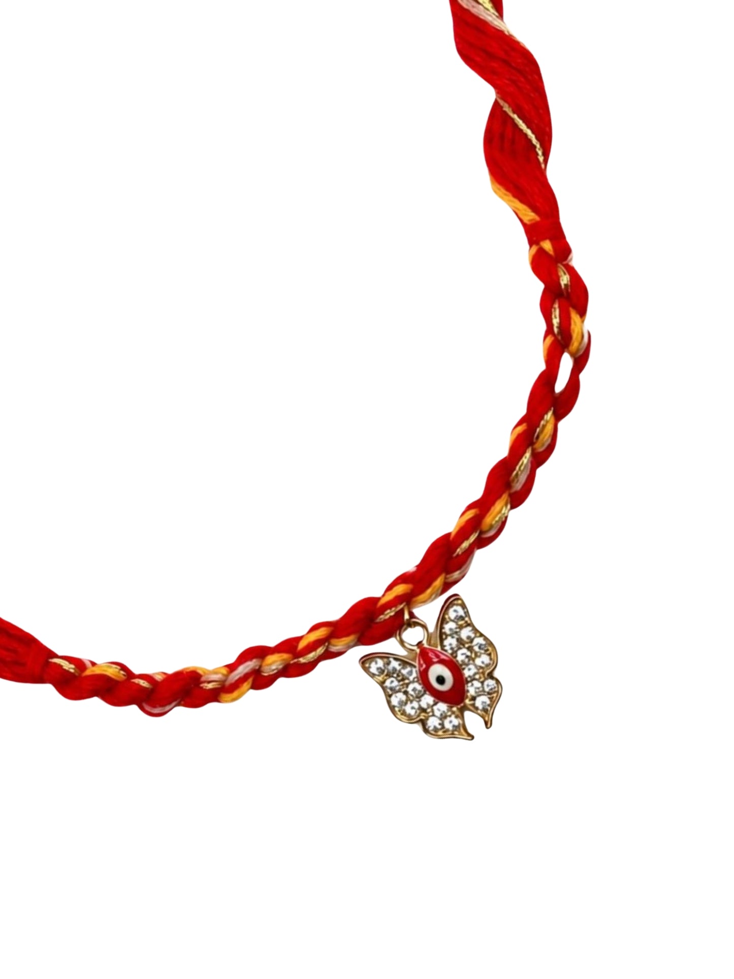 AD Butterfly Evil Eye Rakhi Bracelet For Bhai Bro