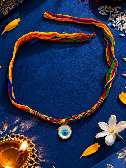Round Evil Eye Rakhi Bracelet For Bhai Bhaiya Bro