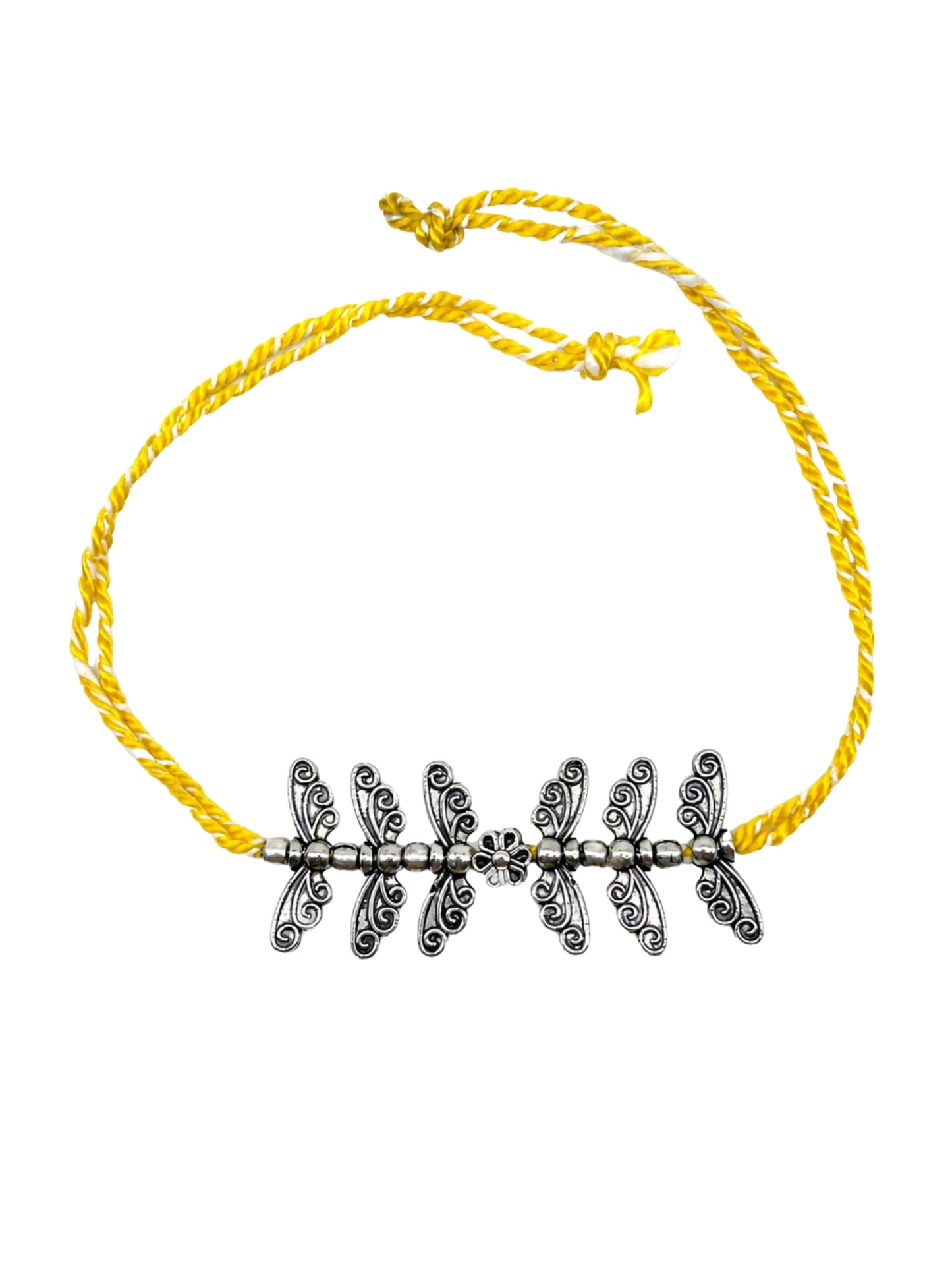 Oxidized Silver Butterfly Rakhi Bracelet For Bro