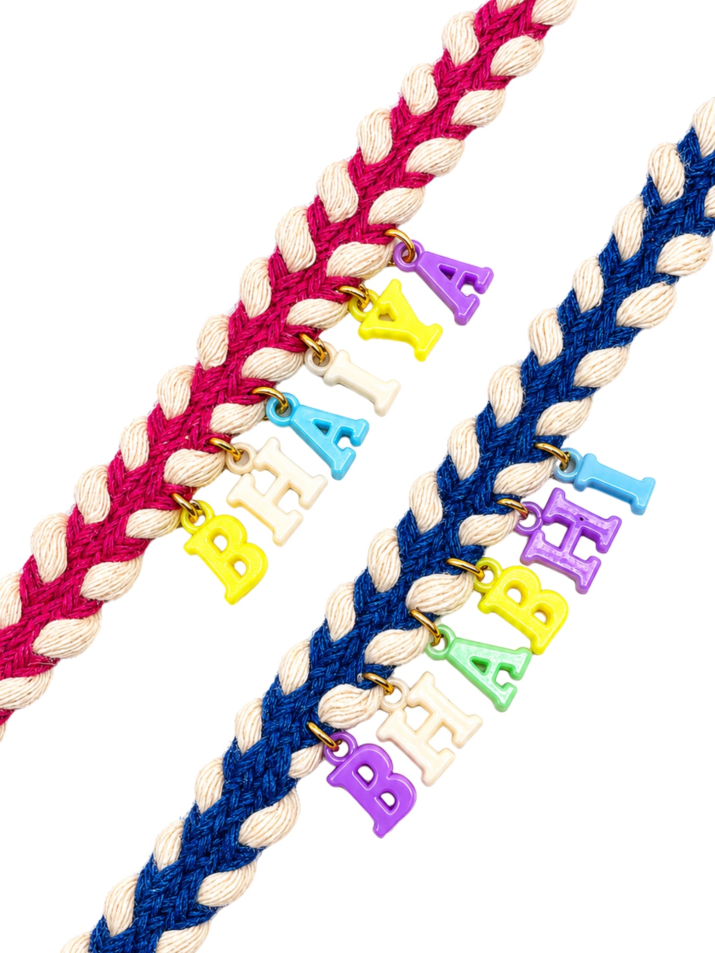 (Set of 2) Bhaiya Bhabhi Hanging Letter Lumba Rakhi