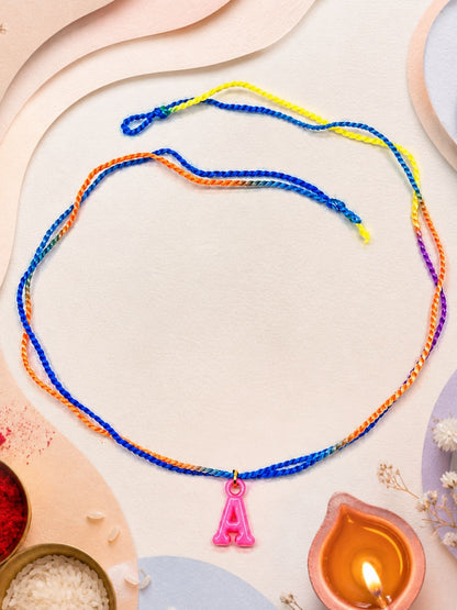 A To Z Beads Letters Kids Rakhi Bracelet For Kids Bhaiya Bro Bhai Gift