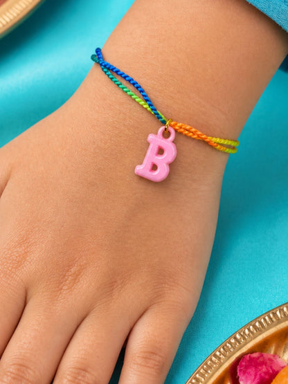 A To Z Beads Letters Kids Rakhi Bracelet For Kids Bhaiya Bro Bhai Gift
