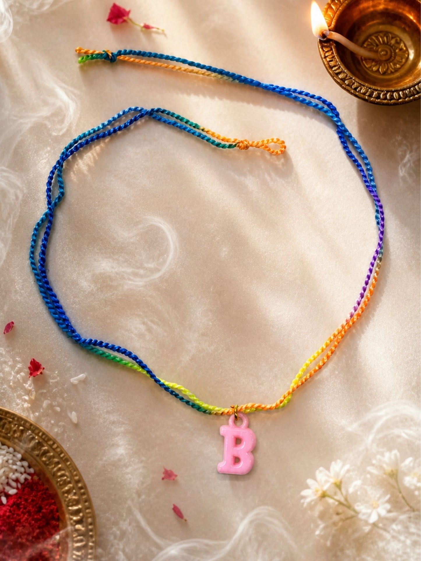 A To Z Beads Letters Kids Rakhi Bracelet For Kids Bhaiya Bro Bhai Gift