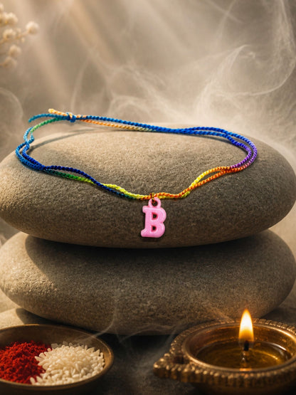 A To Z Beads Letters Kids Rakhi Bracelet For Kids Bhaiya Bro Bhai Gift