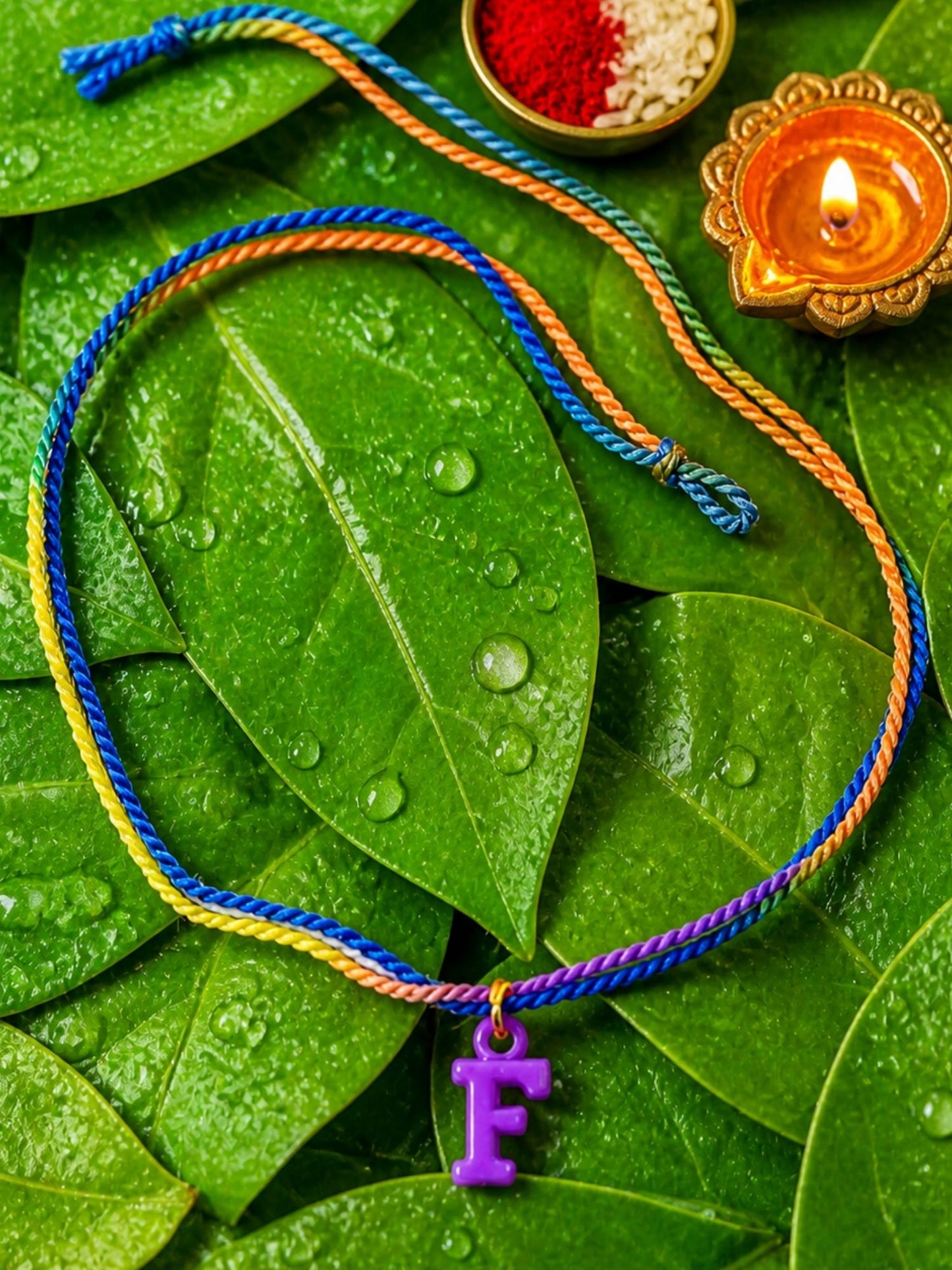 A To Z Beads Letters Kids Rakhi Bracelet For Kids Bhaiya Bro Bhai Gift