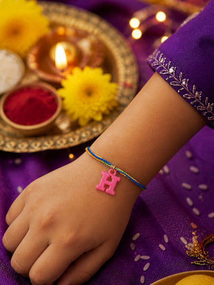 A To Z Beads Letters Kids Rakhi Bracelet For Kids Bhaiya Bro Bhai Gift