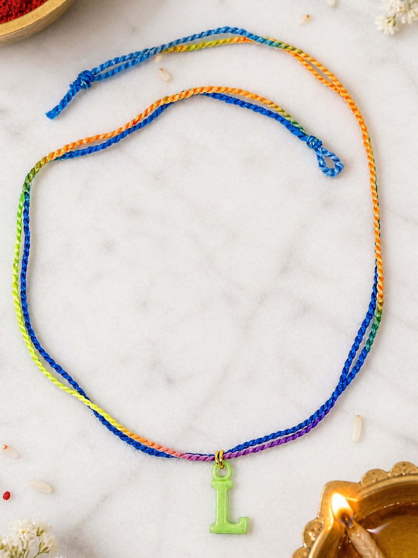A To Z Beads Letters Kids Rakhi Bracelet For Kids Bhaiya Bro Bhai Gift