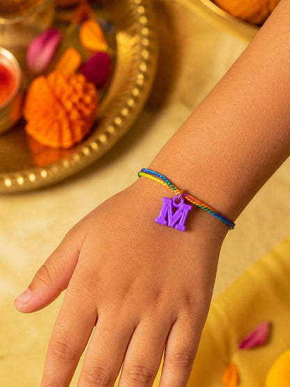 A To Z Beads Letters Kids Rakhi Bracelet For Kids Bhaiya Bro Bhai Gift