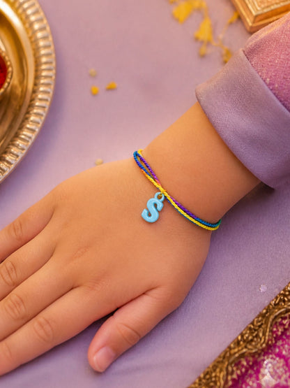 A To Z Beads Letters Kids Rakhi Bracelet For Kids Bhaiya Bro Bhai Gift