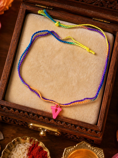 A To Z Beads Letters Kids Rakhi Bracelet For Kids Bhaiya Bro Bhai Gift
