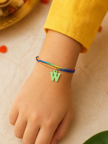 A To Z Beads Letters Kids Rakhi Bracelet For Kids Bhaiya Bro Bhai Gift