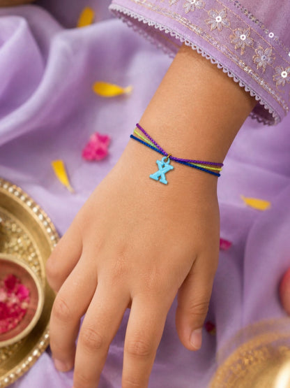 A To Z Beads Letters Kids Rakhi Bracelet For Kids Bhaiya Bro Bhai Gift