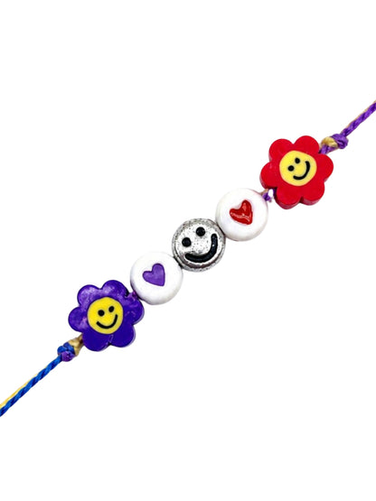 Colorful Smiley Kids Rakhi Bracelet Bhai Bhaiya Bro