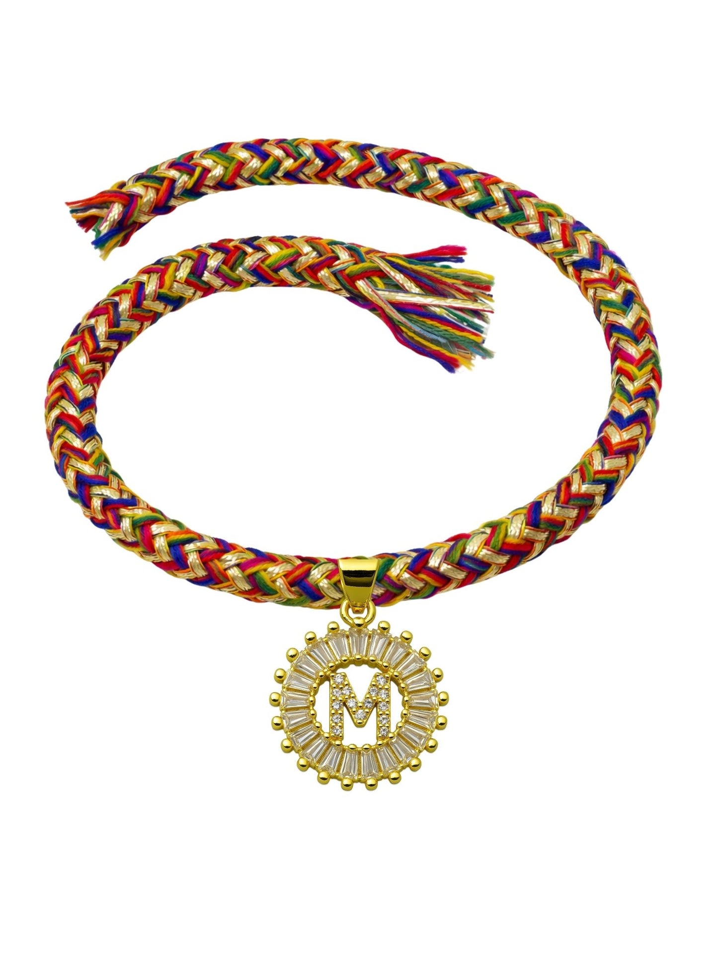 A TO Z Alphabet American Diamond Charm Initial Name Lumba Rakhi Bracelet For Bhaiya Bhabhi