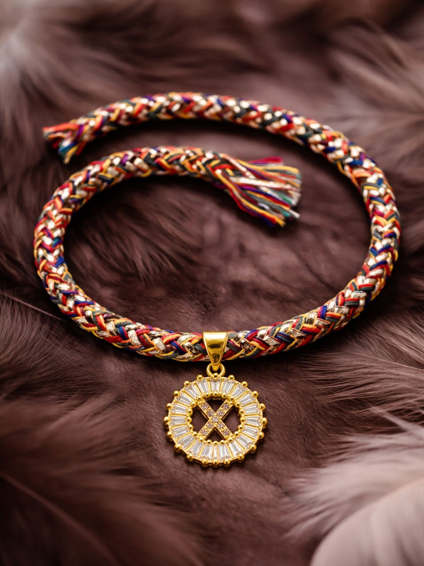 A TO Z Alphabet American Diamond Charm Initial Name Lumba Rakhi Bracelet For Bhaiya Bhabhi