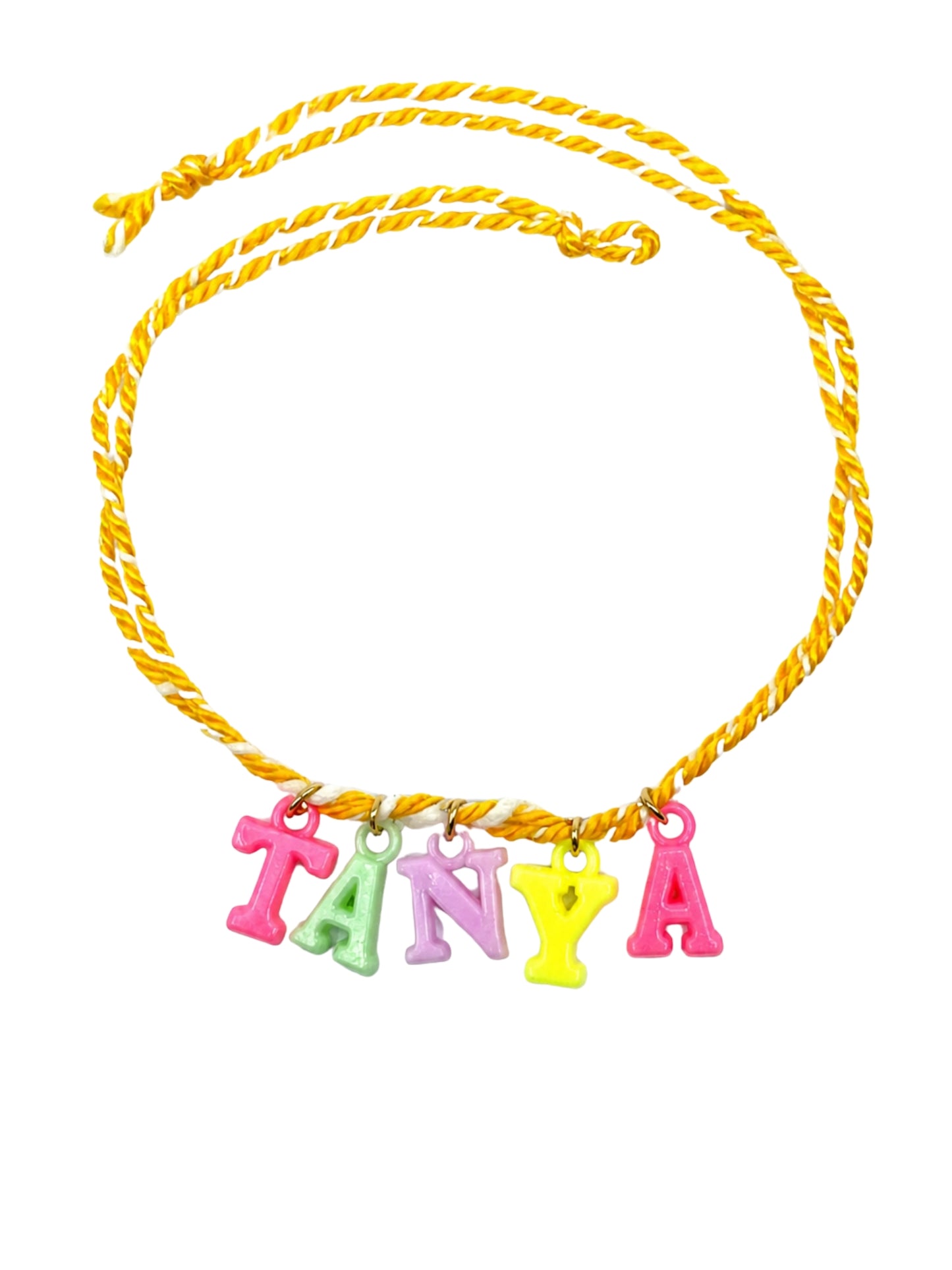 Alphabet Kids Name Rakhi Yellow Thread Bhai Bro Gift