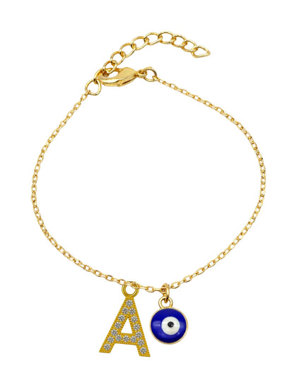 A TO Z Alphabet AD Initial Name Lumba Rakhi Bracelet For Bhaiya Bhabhi