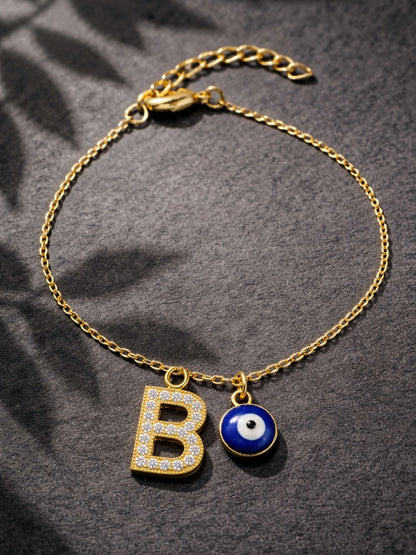 A TO Z Alphabet AD Initial Name Lumba Rakhi Bracelet For Bhaiya Bhabhi