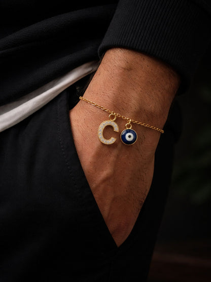 A TO Z Alphabet AD Initial Name Lumba Rakhi Bracelet For Bhaiya Bhabhi