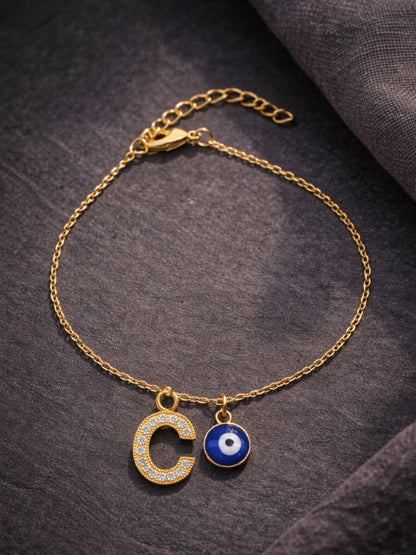 A TO Z Alphabet AD Initial Name Lumba Rakhi Bracelet For Bhaiya Bhabhi