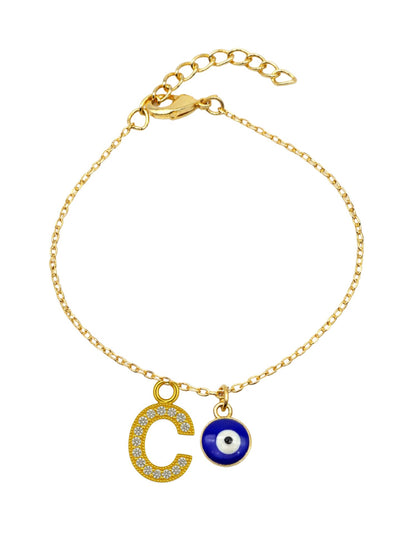 A TO Z Alphabet AD Initial Name Lumba Rakhi Bracelet For Bhaiya Bhabhi