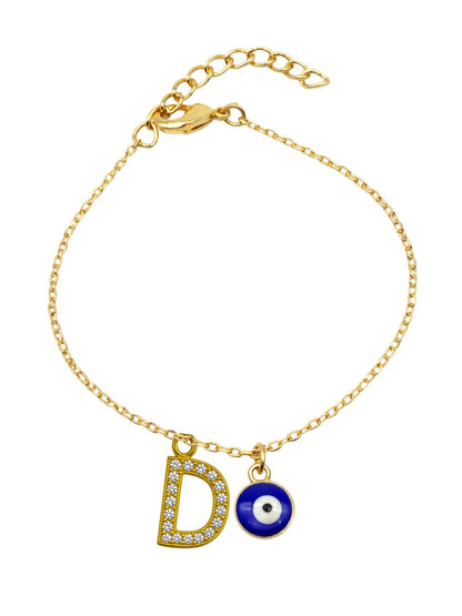 A TO Z Alphabet AD Initial Name Lumba Rakhi Bracelet For Bhaiya Bhabhi