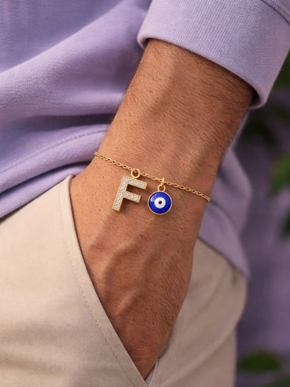 A TO Z Alphabet AD Initial Name Lumba Rakhi Bracelet For Bhaiya Bhabhi
