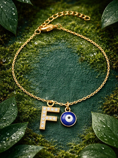 A TO Z Alphabet AD Initial Name Lumba Rakhi Bracelet For Bhaiya Bhabhi