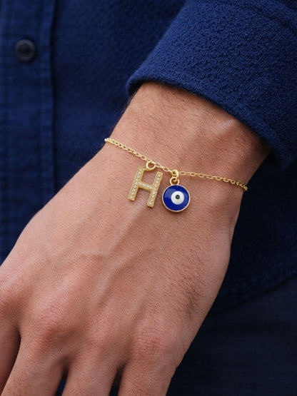 A TO Z Alphabet AD Initial Name Lumba Rakhi Bracelet For Bhaiya Bhabhi