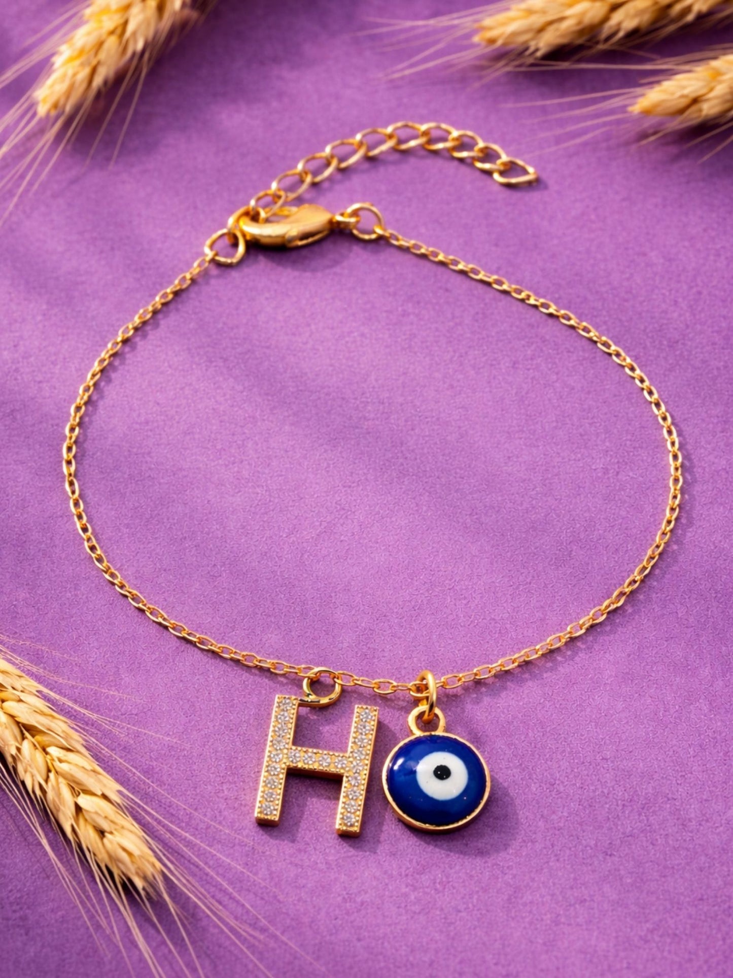 A TO Z Alphabet AD Initial Name Lumba Rakhi Bracelet For Bhaiya Bhabhi