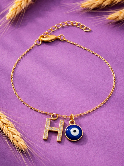 A TO Z Alphabet AD Initial Name Lumba Rakhi Bracelet For Bhaiya Bhabhi
