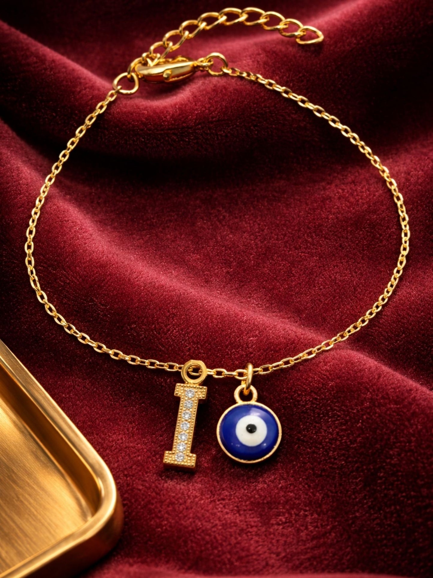A TO Z Alphabet AD Initial Name Lumba Rakhi Bracelet For Bhaiya Bhabhi