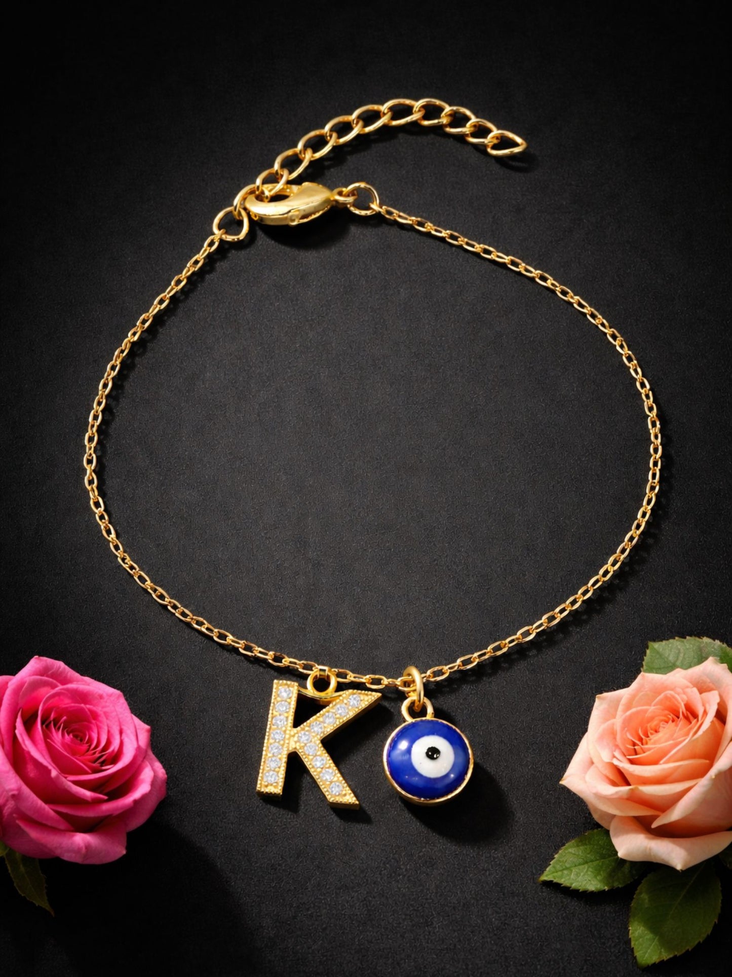 A TO Z Alphabet AD Initial Name Lumba Rakhi Bracelet For Bhaiya Bhabhi